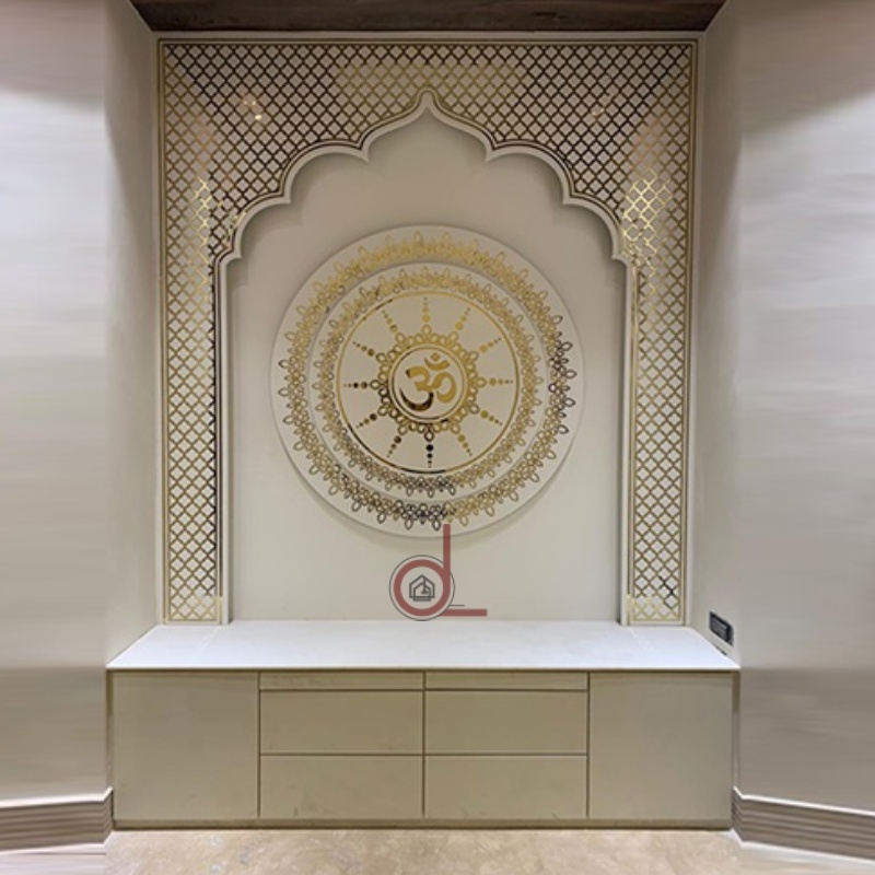 Corian mandir room design- dkoreluxe