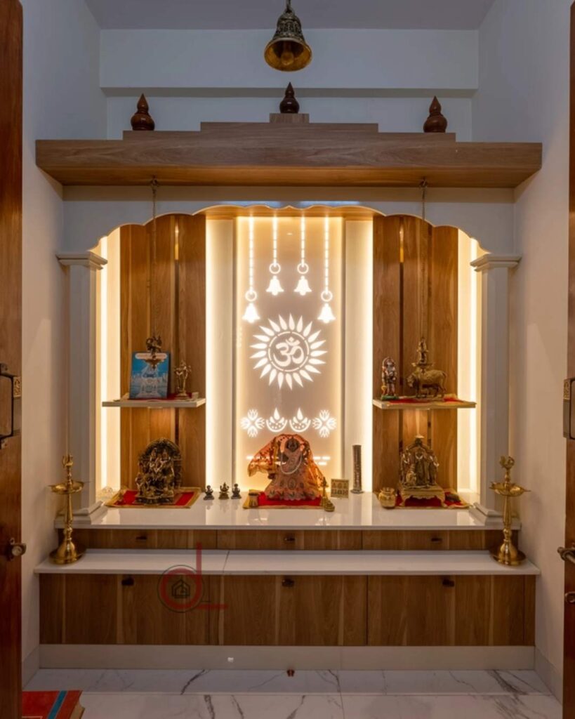 Wooden Designer Mandir 1- dkoreluxe